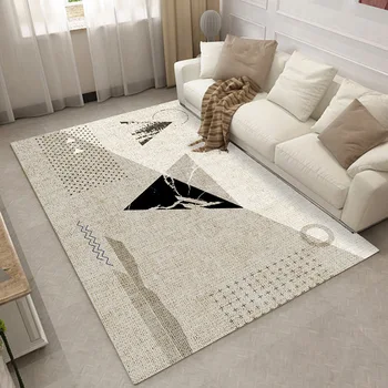 

Living Room Sofa Big Carpet Modern Minimalist Style Coffee Table Cushion Home Bedroom Full Shop Room Cute Customizable