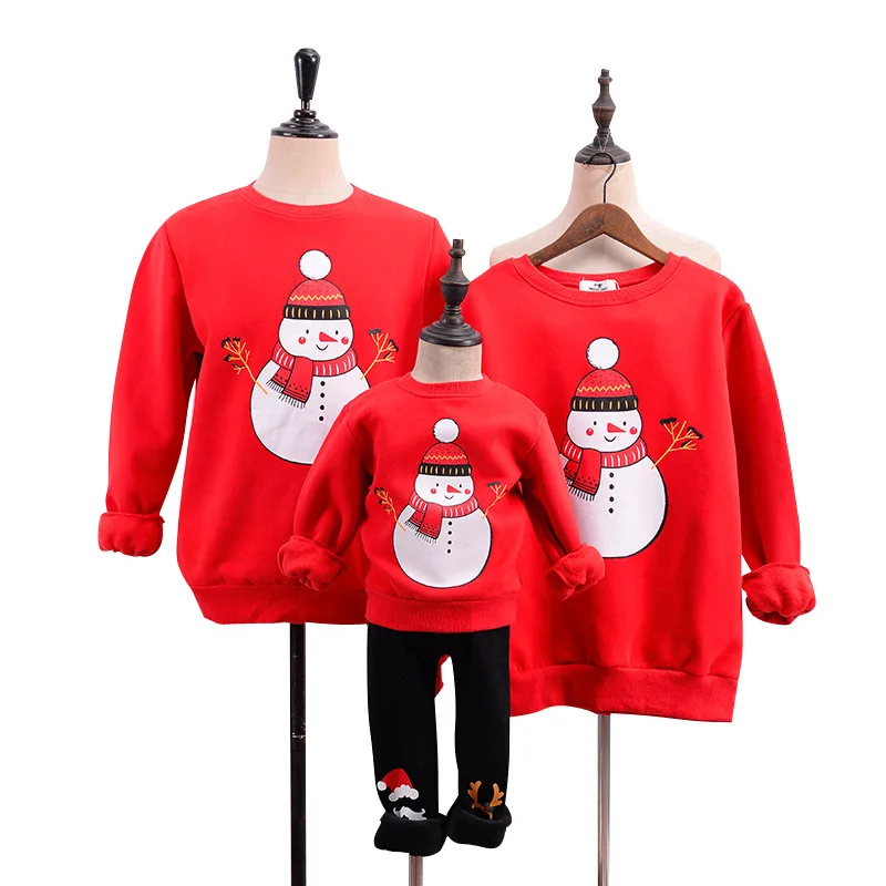  Christmas Family Matching Top Women Men Baby Hoodie Girl Boy Kid Pullover Sweatshirt Jumper Family 