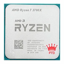 Processador amd ryzen 7 3700x r7, 3.6 ghz, oito núcleos, cpu de dezesseis roscas, 65w, 7nm l3 = 32m, 100-000000071, soquete am4