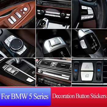 

For BMW 5 Series F10 F11 2011-2017 Car Interior Handbrake aAir Conditioner Button Stickers Decorative Protection Patch Accessory
