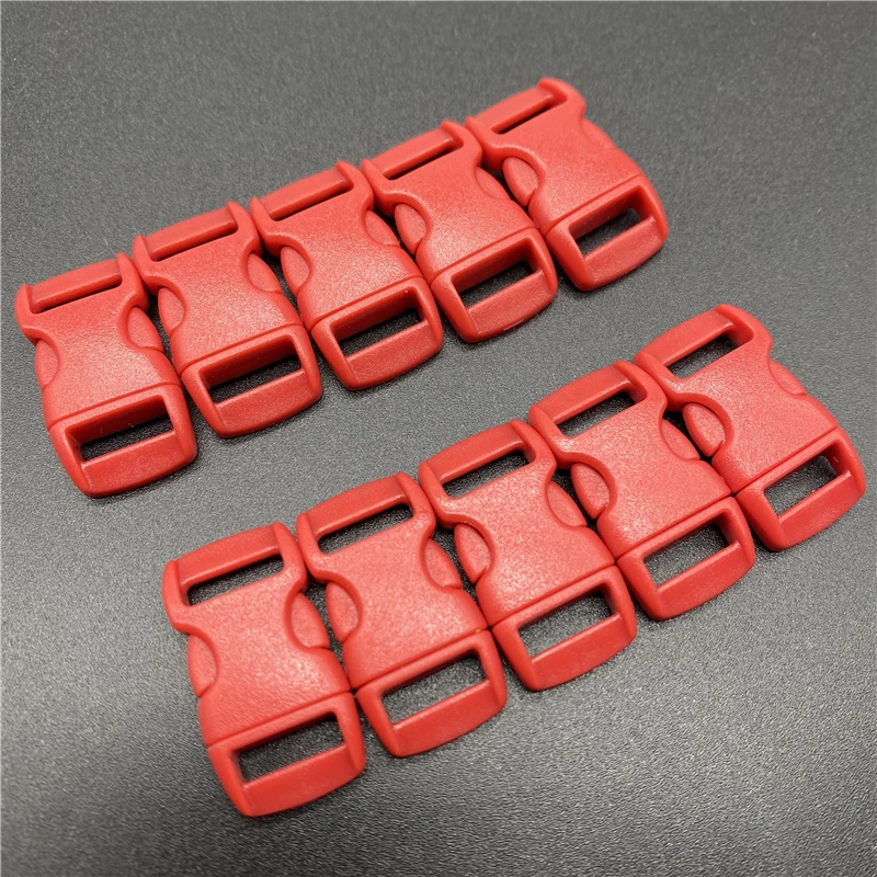 Plastic Side Release Buckle 10mm Inside Diameter Contoured Side Release For Paracord Bracelet Plastic Buckle DIY Pet Release Buckle 10pcs/Lot