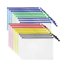 New-18Pcs пластиковая сетка на молнии для документов держатель, размер письма водонепроницаемый мешочек для документов для школы офисные принадлежности, искусство и ремесла Orga