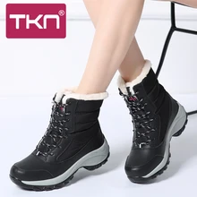 Г., зимние женские теплые ботинки теплые плюшевые Нескользящие водонепроницаемые ботильоны на платформе Krasovki Sapatos Feminino Chaussure Femme 1617