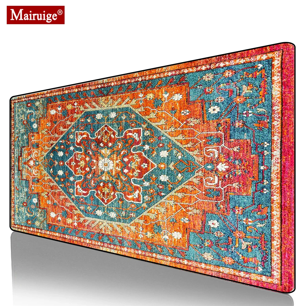 

Vintage Persian Rug Mouse Pad XXL Bohemian Gamer Desk Mat Large Keyboard Pad Gaming MousePad 900x400mm for Laptop Table Pads