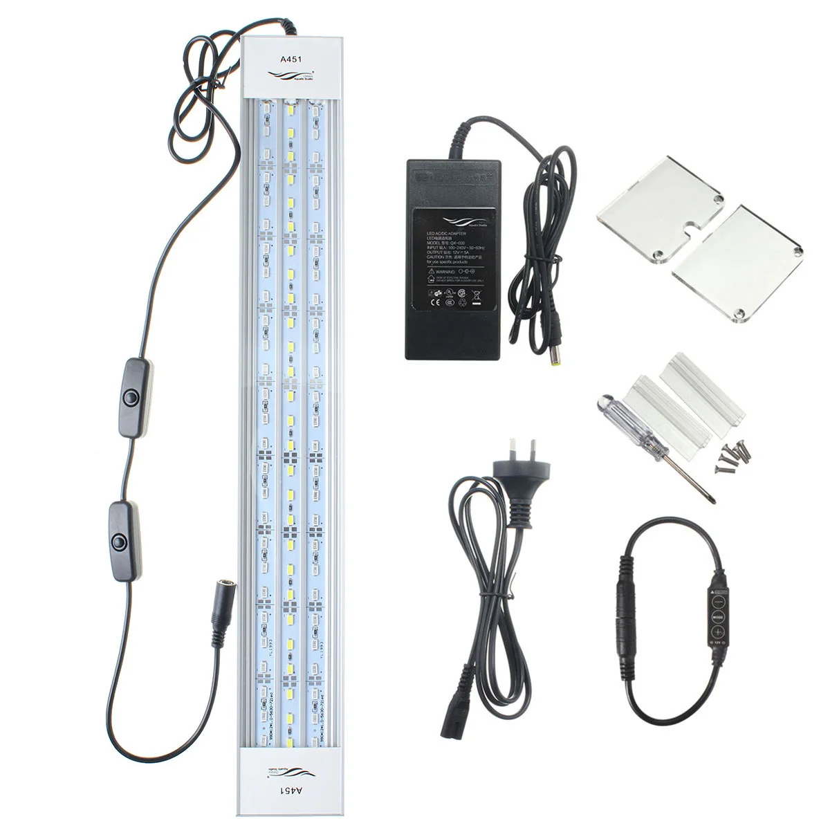 EU Plug 27 Вт 45 см 5730 81SMD светодиодный светильник для аквариума, 3500LM 5 цветов светодиодный водные аквариумные аквариум лампа коралловый фонарь AC100-240V - Цвет: EU Plug
