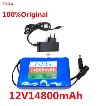 

100% original 12V battery pack 13.8Ah 18650 Rechargeable Lithium Ion battery pack capacity DC 12.6V 13800mAh CCTV Cam Monitor