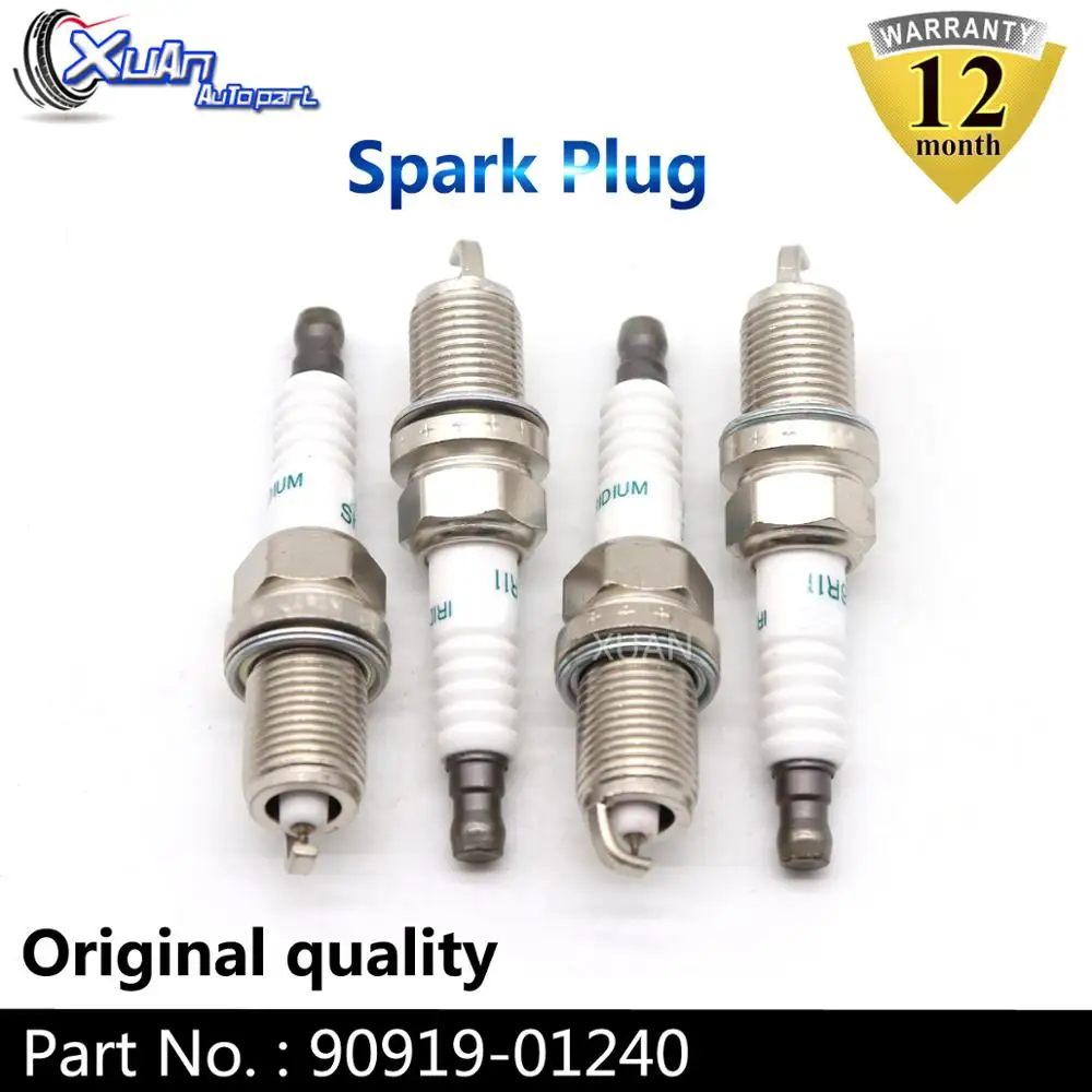 XUAN 4 шт./лот иридиевая Свеча зажигания 90919-01240 для Toyota Yaris Matrix Corolla Prius Scion xB 90080-91184 |