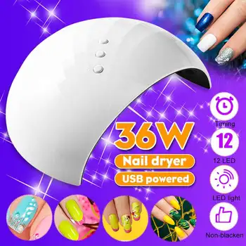

Mini USB Nail Dryer Machine 36W UV LED Nail Lamp Fast Curings for Manicure With Motion Sensor LCD Display