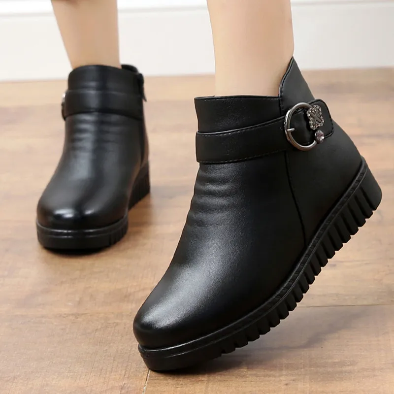 Boots Female women shoes Ankle women Fashion Winter Woman Thick With Short Breathable Boots Woman shoes