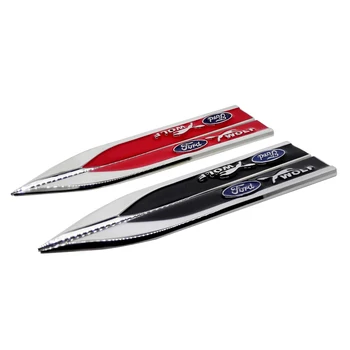

For Logo Decal Fender Side 3D Metal Shape Badge For Ford Focus Kuga Mustang Explorer Excape Edge Taurus Car Sticker Emblem