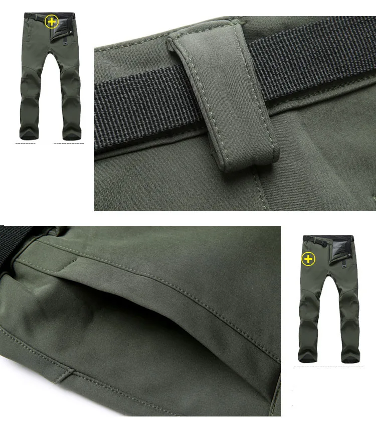 Stretch Waterproof Casual Pants Men Winter Warm Fleece Shark Skin Long Trousers Sweatpants Men's Tactical Army Work Pants S-3XL military cargo pants casual sweatpants men casual pants