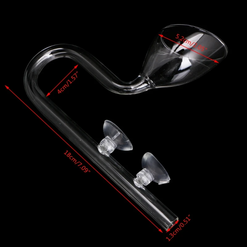

Aquarium Planted Glass Outflow Inflow Lily Pipe 13mm/17mm Tube With Suction Cup