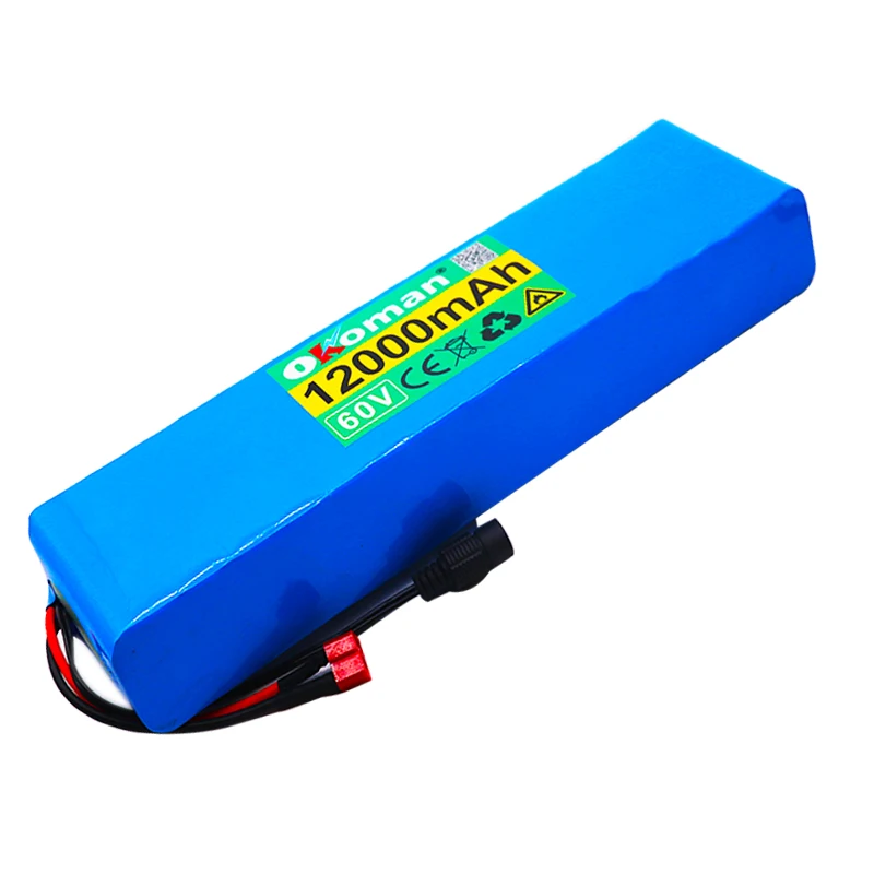 60V 16S2P 12Ah 18650 литий-ионный аккумулятор 67,2 V 12000mAh Ebike Электрический велосипед Скутер с BMS 1000 ватт с bms с зарядным устройством