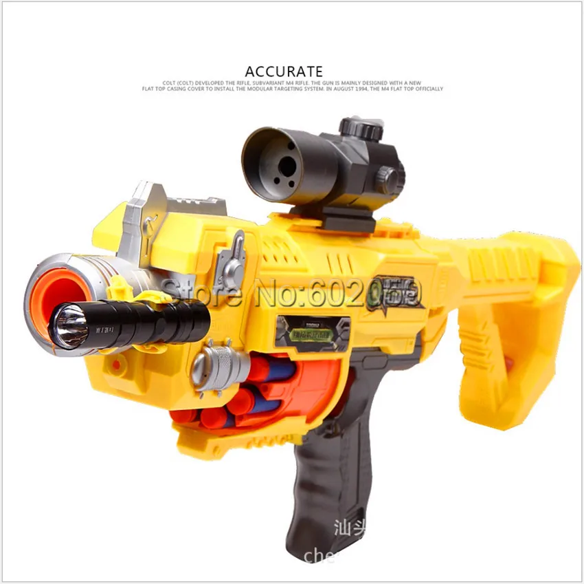 Новый M4 Электрический взрыв мягкой пулей пистолет костюм для Nerf пули игрушечный