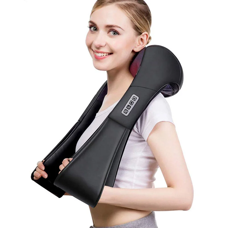 

Infrared Relaxation Massage Pillow belt brator Electric Shoulder Back Heating Kneading therapy for shiatsu Neck Massager