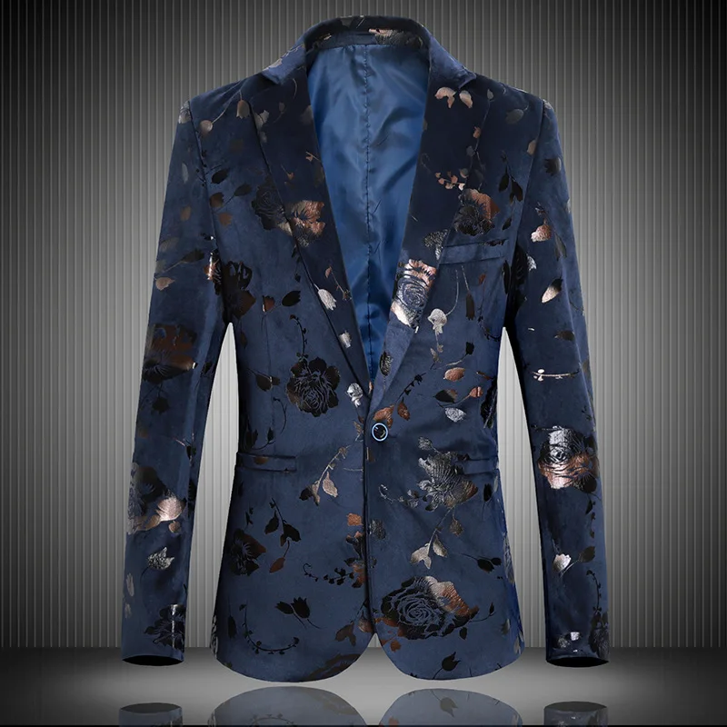 

In the spring of 2020 men's new tide rose bronzing velveteen suit suit young fashion party
