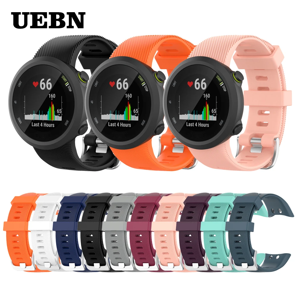 Силиконовый ремешок UEBN для смарт часов Garmin forerunner 45 браслет наручных S|Ремешки