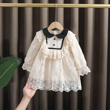 Spring new baby born girl clothes lace princess dress for toddler girls baby clothing infant birthday party tutu dresses dress