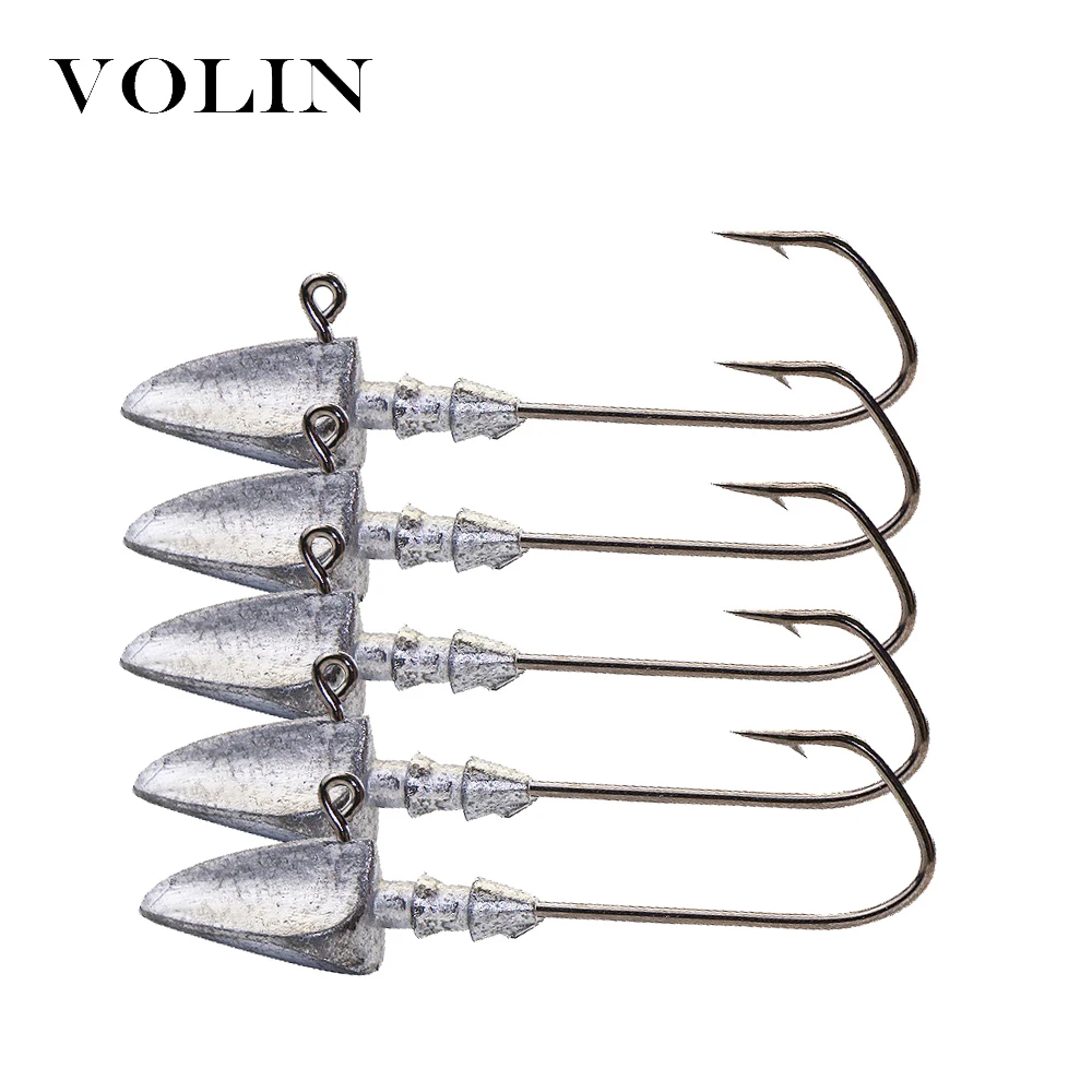 Новые рыболовные крючки VOLIN 5 шт. 3. Искусственная кожа/7 г/10 г/14 г свинцовая