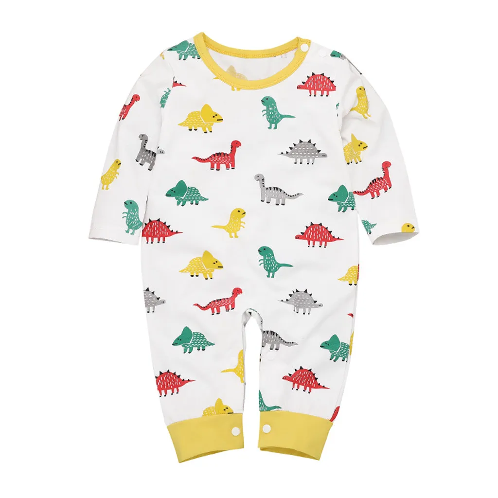 

winter Newborn Infant Baby Girl Boy Cartoon Dinosaur Romper Jumpsuit Playsuit cotton Outfits new born baby clothes Kids Outfits