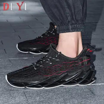 

Slip on Men Running Shoes Damping Men's Sneaker Air Mesh Sports Shoes Man Breathable Blade Sport Shoes Men Brands Trainers A28