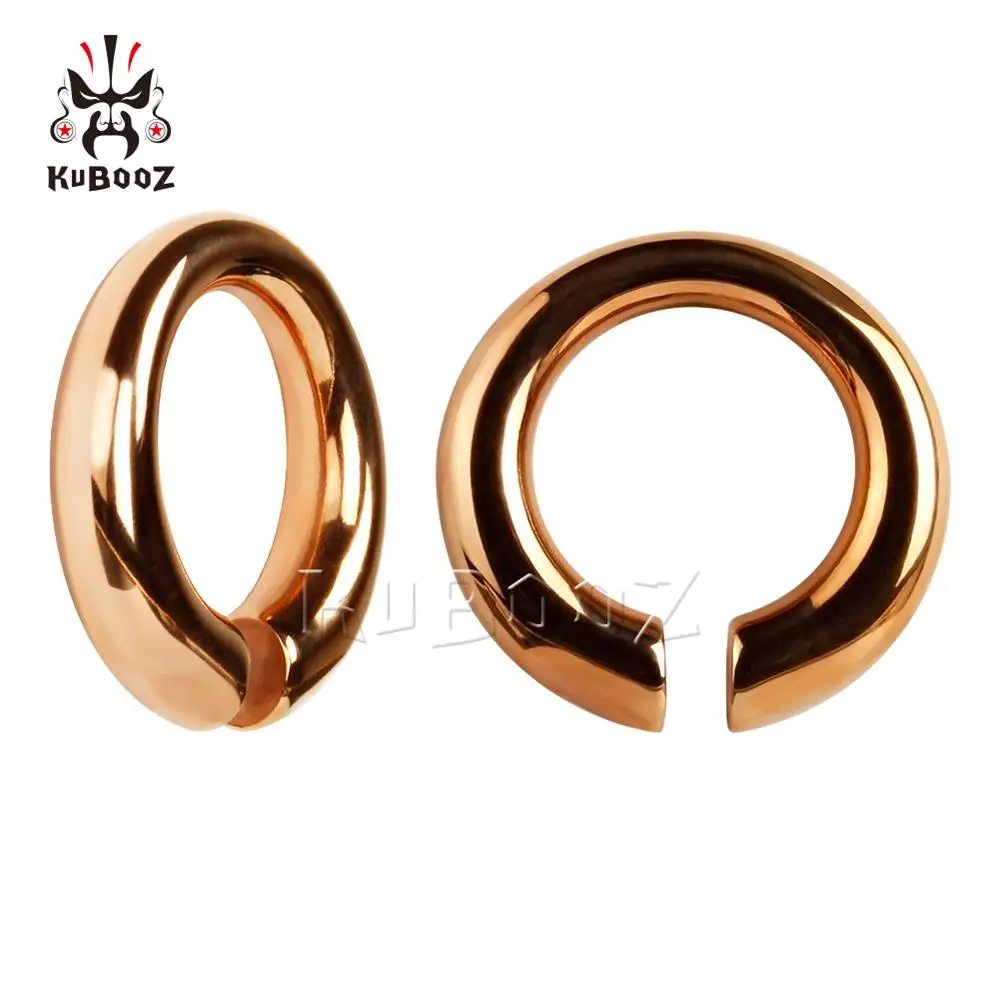 6mm Kubooz, новинка, серьги из нержавеющей стали для Пирсинга Ушей, расширители, серьги, измерители веса, ювелирные изделия для тела, модный подарок для унисекс, 2 шт., 6 мм - Metal color: 6mm