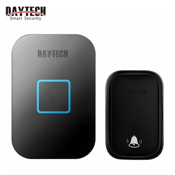 

DAYTECH Wireless Doorbell , No Batteries Required for Receiver 60 Chimes, Black White