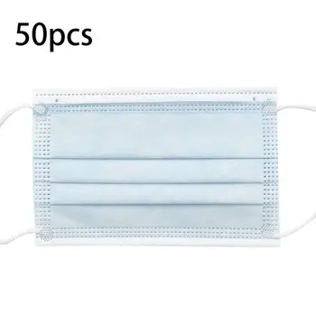 

50pcs Children Kids Student Disposable Mouth Mask 3-Ply Nonwoven Melt-Blown Protection Thicken Breathable Fluid Resistant Face C