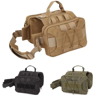 

Tactical Service Dog Vest Water Resistant Comfortable Military Patrol Dog Harness Suit with Kettle Set Sundries Bags and Commute