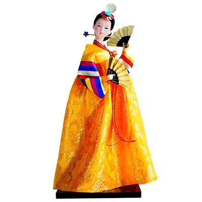 30 см, Корейская народная кукла из смолы, статуэтка, куклы, корейские куклы, красивые женские свадебные, домашний декор, художественный подарок, ремесла для украшения дома - Цвет: 18