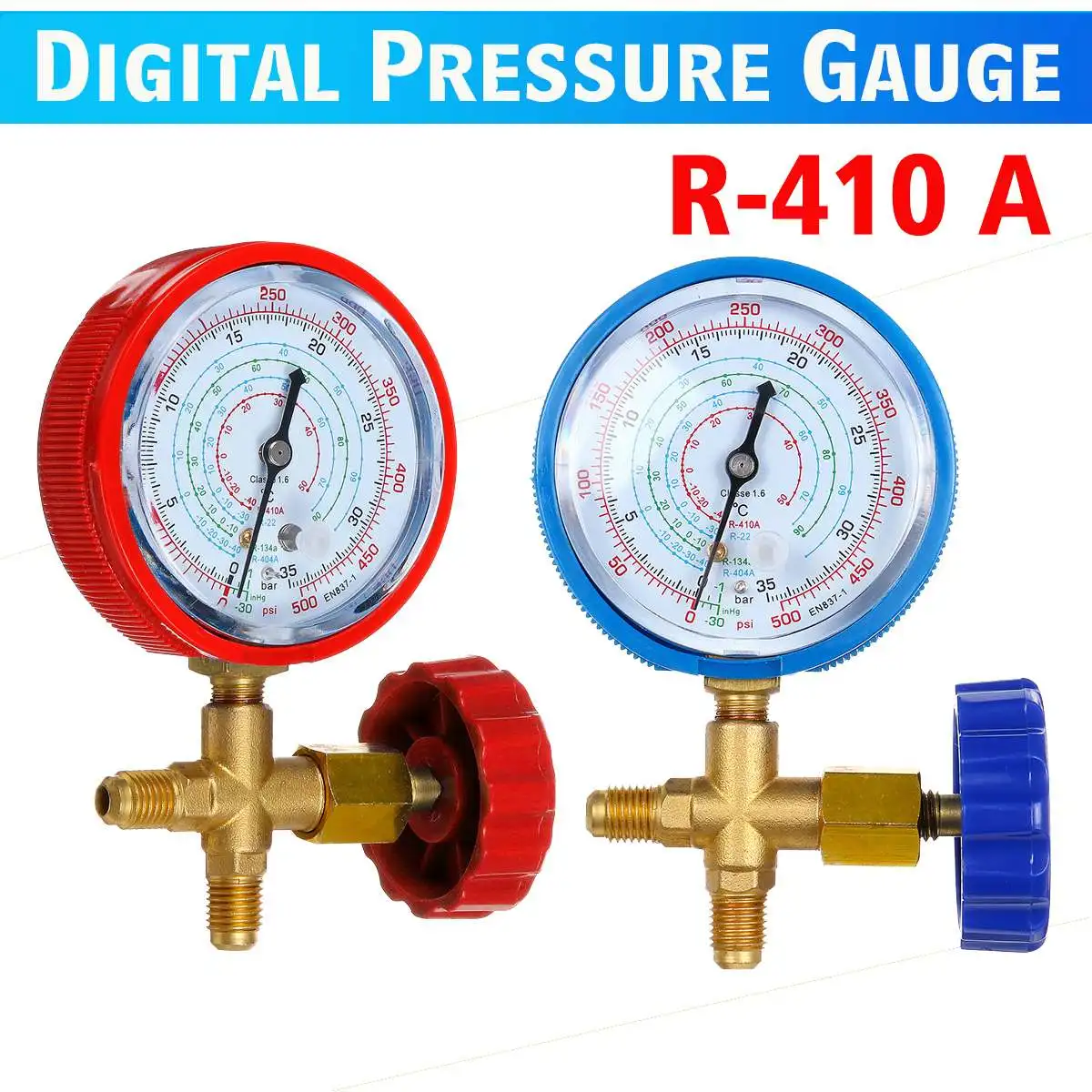 

Conditioner Manifold Digital Pressure Gauge Refrigeration Fluorine Tool Table Pressure gauge R410 Refrigerant Filling