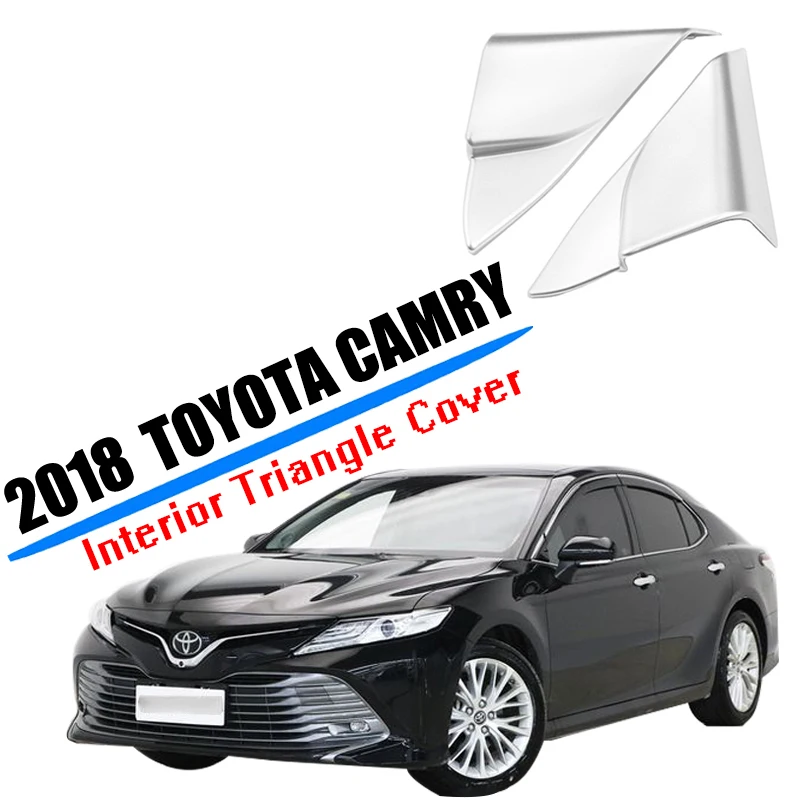 Для Toyota Camry Интерьер покрытие ветрового стекла стойки покрытие из АБС-пластика передней двери Треугольники рамка внешней Молдинги накладка