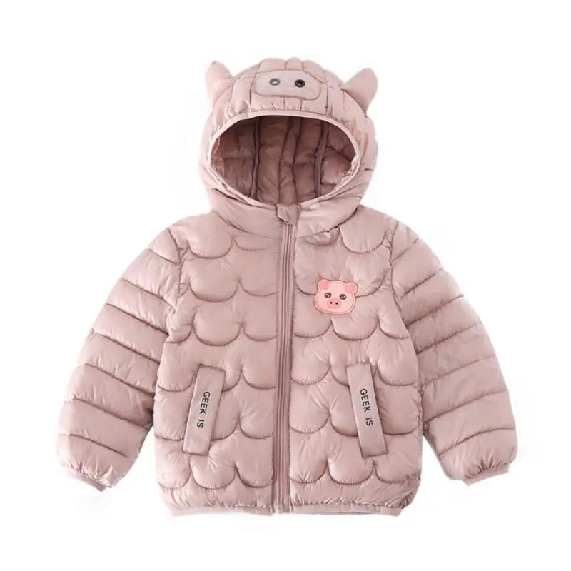 Детская куртка; топы; куртка для маленьких девочек; удобная повседневная Осенняя теплая верхняя одежда с капюшоном; пальто с милым рисунком