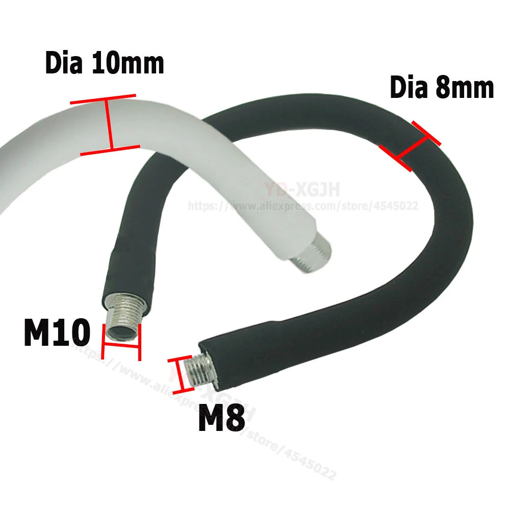 D10mm светодиодный шланг с гибкой трубкой, универсальный силиконовый держатель для светодиодных ламп для DIY, Настольный светильник, напольный светильник, точечный светильник, шланг