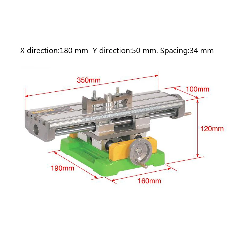 Precision Industry Heavy Dual-slot Multifunction Milling Machine Bench drill Vise worktable X Y-axis adjustment Coordinate table 4