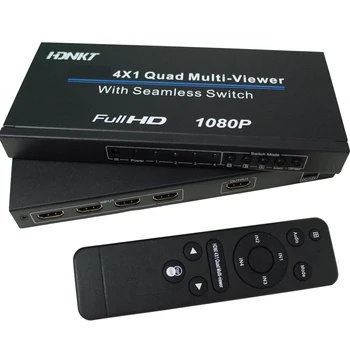 

HDMI 4x1 Switch Quad Multi Viewer Splitter Ultra with Seamless Switcher HD Video 1080P Support 5 Modes for PS3/PC/STB/DVD