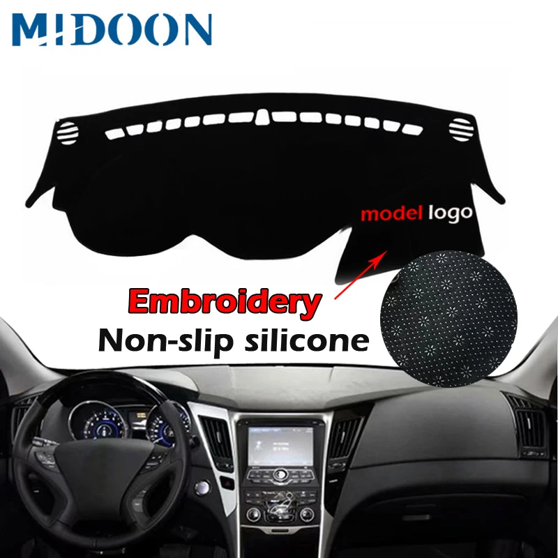 MIDOON для Hyundai Sonata I45 2009- 2014 Чехлы стайлинга автомобиля коврик приборной панели