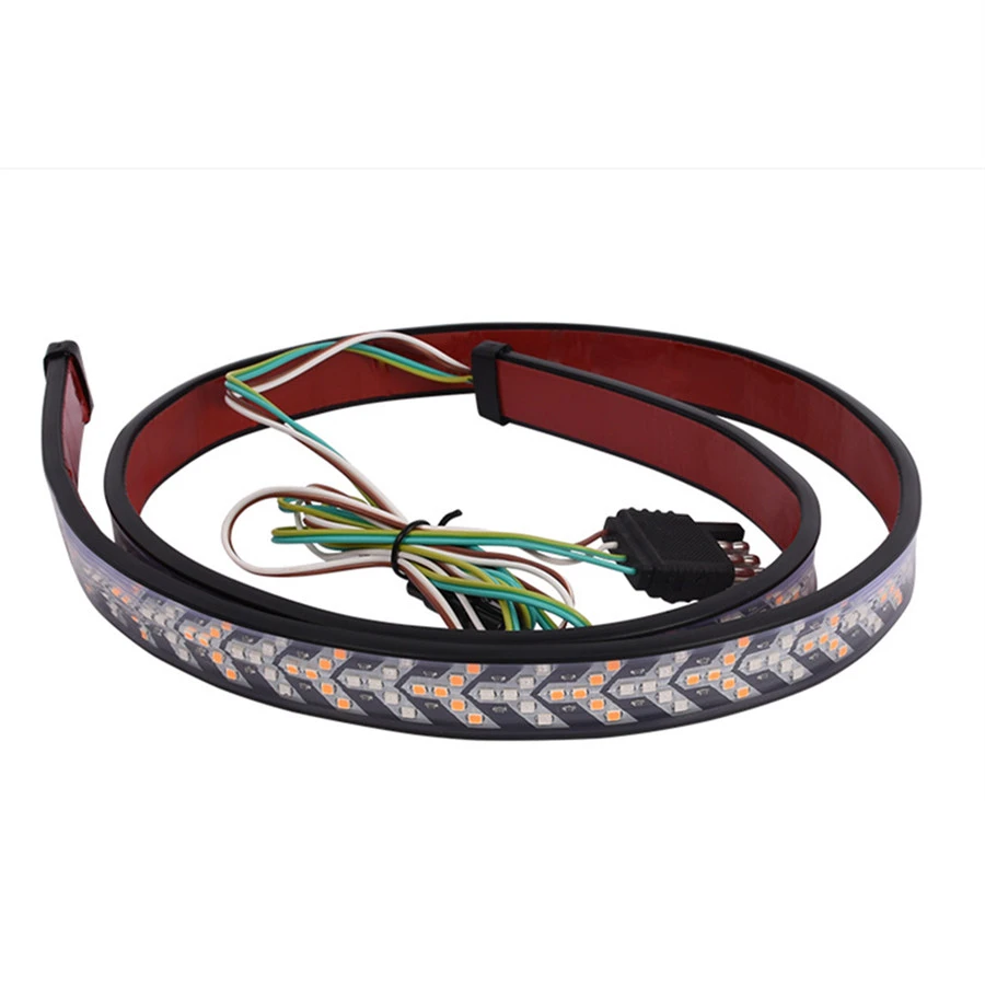 

Universal 60" Fishbone Style LED 2 Colors Tailgate Light Bar Flowing Turn Signal Brake/DRL/ Double Flash Lights Waterproof 7