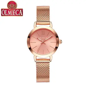 

reloj mujer OLMECA Women Watches Brand Luxury Ladies Watch Mesh Strap Wristwatch Fashion Dress Female Clock Relojes Para Mujer