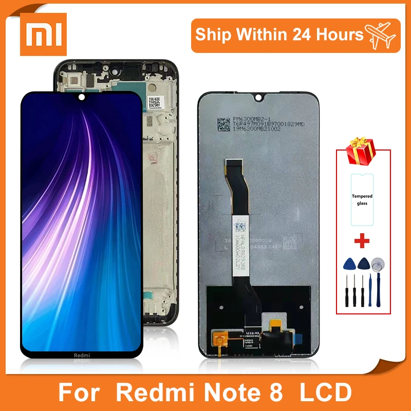 6 3 &quotдля Xiaomi Redmi Примечание 8 ЖК дисплей с сенсорной панелью рамкой Digitizer Assembly для