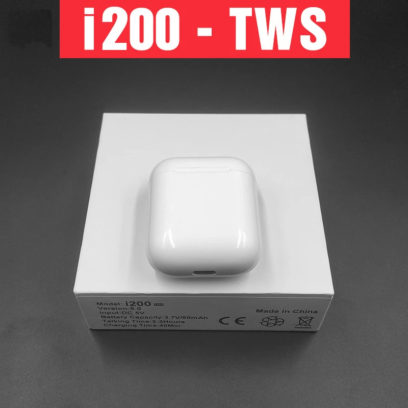 I200 TWS Bluetooth наушники 1:1 Aire 2 гарнитура Pop Up Qi Беспроводная зарядка бинауральные объемные наушники беспроводные наушники