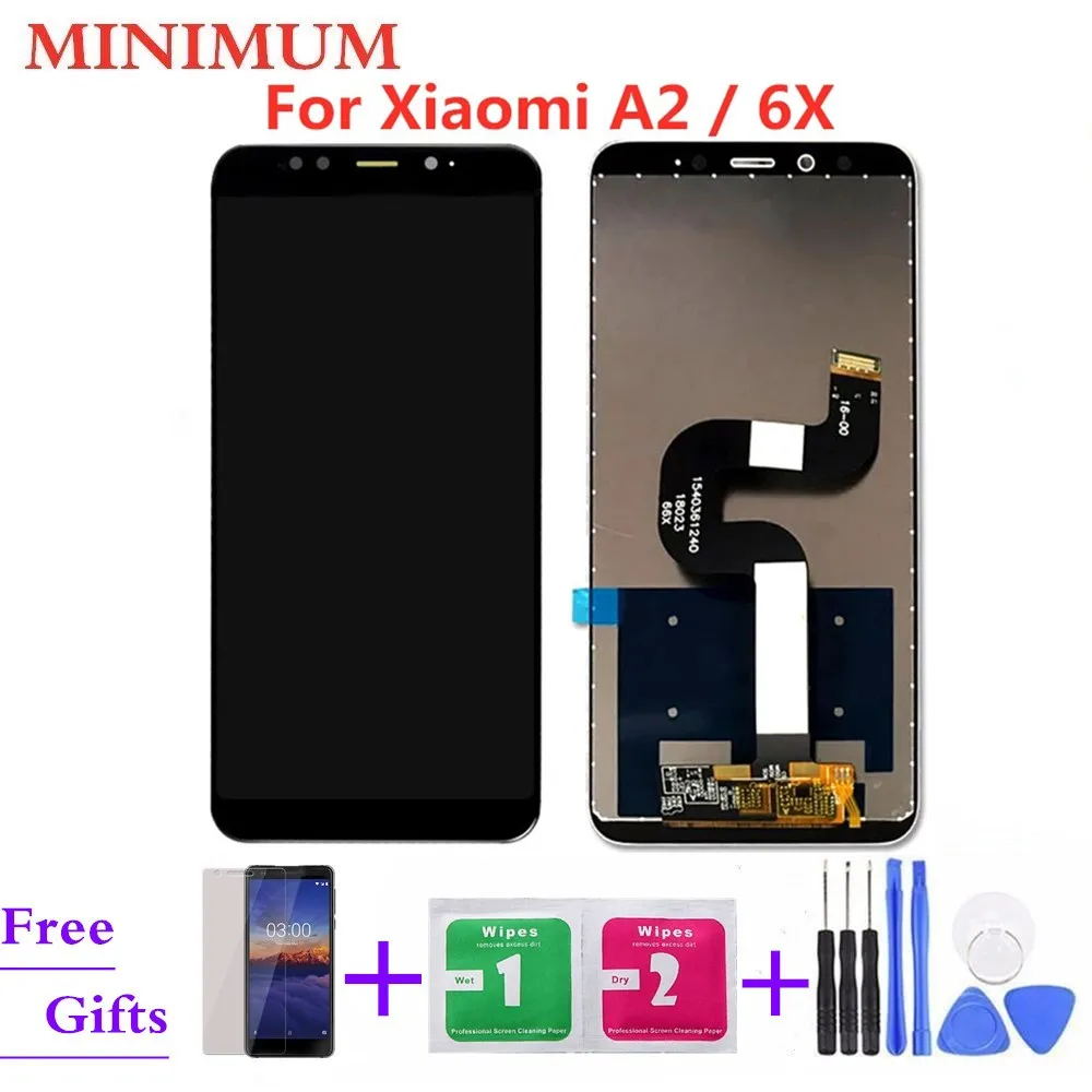 

For Xiaomi Mi A2 MiA2 LCD Display Touch Screen Digitizer Assembly Replacement Repair Parts For Xiaomi Mi 6X Mi6X 5.99" Screen