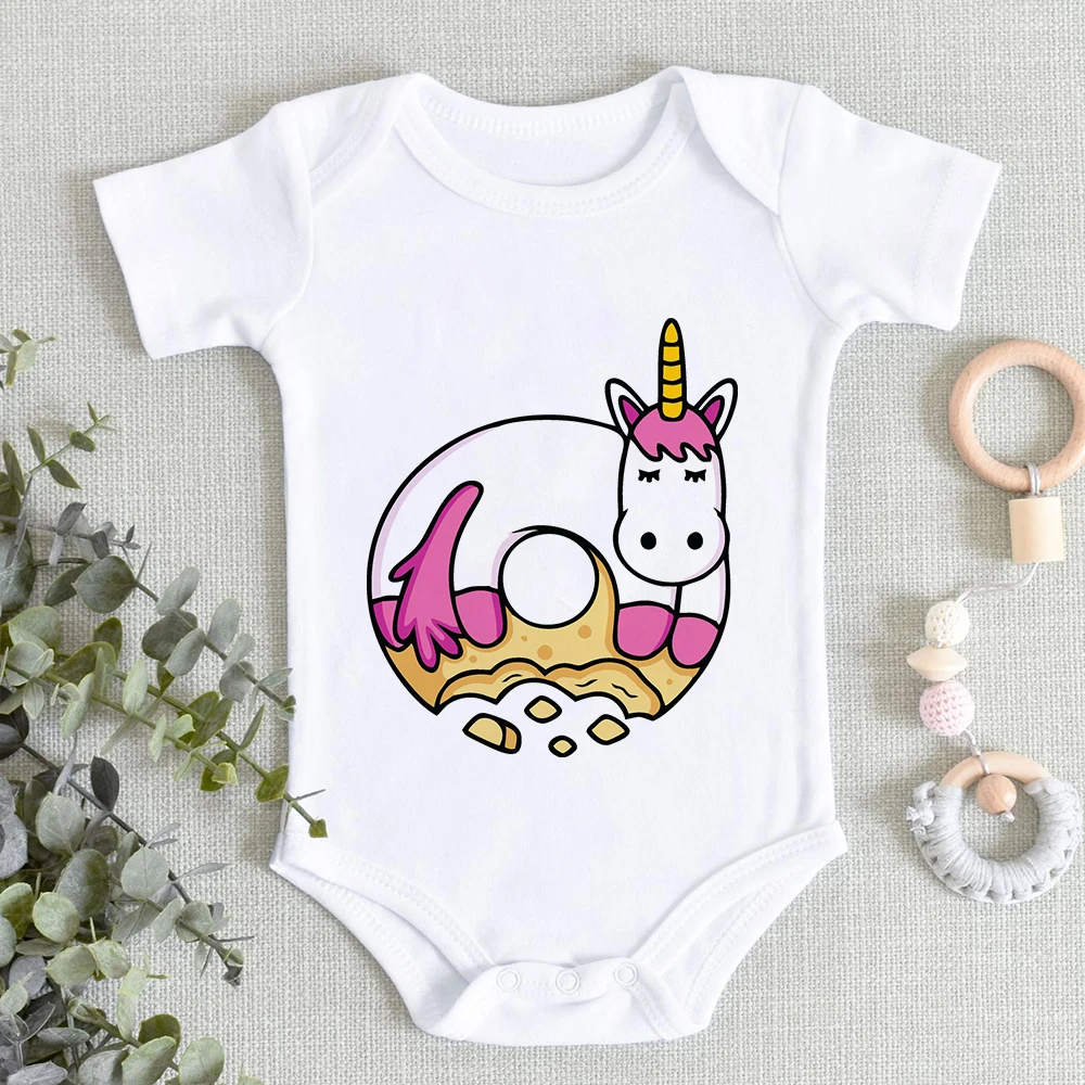 

New Funny Graphic Unicorn Harajuku Newborn Bodysuit Aesthetic Cartoon Baby Girl Boy Jumpsuits Pretty Fashion Ropa de bebe niña