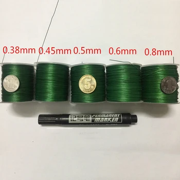 

Green 304 stainless steel covered rubber wire rope collar fishing line jewelry line soft plastic coated steel cable 0.38mm-2.0mm