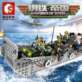 

Military Set model diy toys landing ship Building Blocks Bricks Moc technic Assemble kits boy kid Toys Birthday Gift Brinquedos