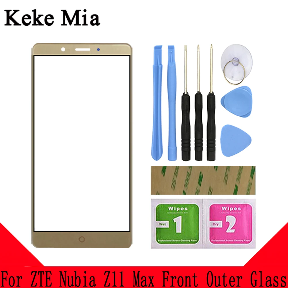 Keke Миа 6," для zte Nubia Z11 Max сенсорный экран панель передняя внешняя стеклянная линза сенсорный экран без ЖК-дигитайзера