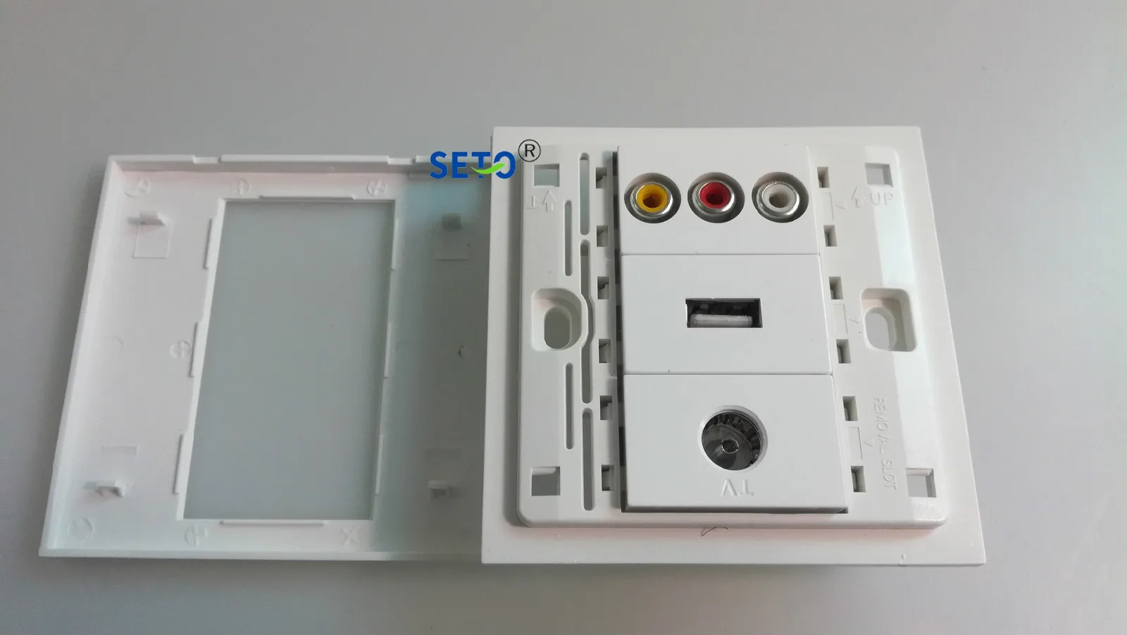 SeTo 86 Тип ТВ разъем+ 3RCA AV+ USB2.0 порт Панель настенная пластина гнездо Keystone Лицевая панель