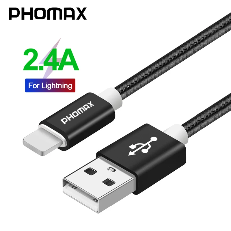 

PHOMAX USB Cable 8 Pin Fast Charger Adapter data Cable For iphone X XS XR 8 7 6 s plus 5 5s ipad mini Mobile phone charger cable