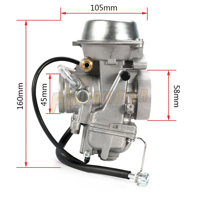 40mm Pd40j Carburetor 4 Stroke Motorcycle Carb For Polaris Scrambler 500 4x4 Universal 400cc To 600cc Racing Motor Atv Carburetor Aliexpress
