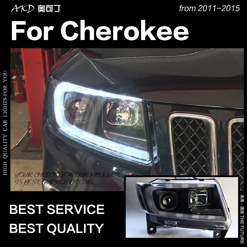 AKD автостайлинг фара для Jeep Grand Cherokee 2011-2016 компас светодиодная DRL Биксеноновые